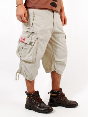 Toonzshop 3/4 Molecule Cargo Pants 45056 Broek Heren Beige | 785126-OLH
