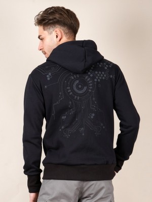 Toonzshop Aegnor Core Zipped Hoodie Hoodie Heren Zwart | 426015-GXW