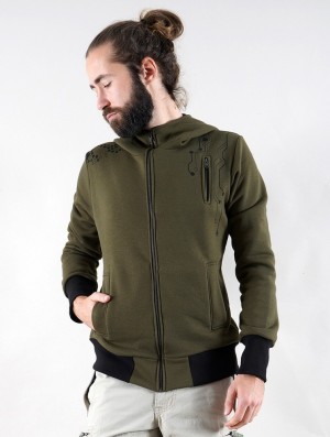 Toonzshop Aegnor Core Zipped Hoodie Hoodie Heren Groen | 231970-MPI