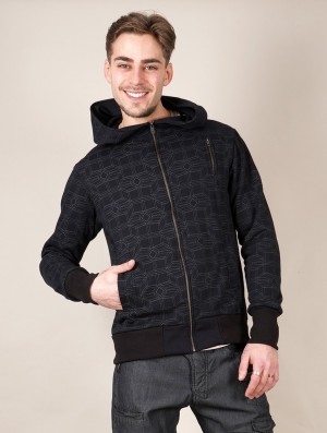 Toonzshop Aegnor Cubes Zipped Hoodie Hoodie Heren Zwart | 391678-YEL