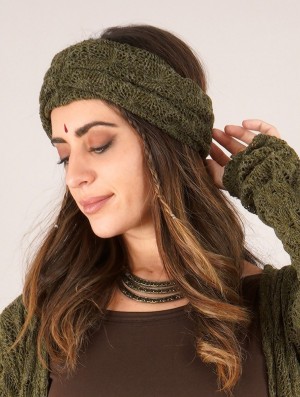 Toonzshop Aikköo Crochet Headband Hoeden Dames Groen | 126945-ELM