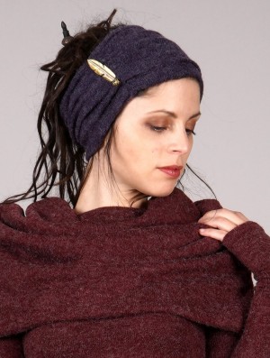 Toonzshop Aikköoz Feathered Headband Hoeden Dames Paars | 362149-VYU