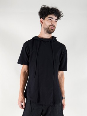 Toonzshop Aldaron Hooded T-shirt T-Shirt Heren Zwart | 794160-JKV