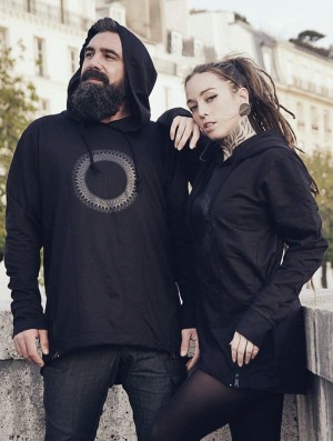 Toonzshop Altiplano Gender Neutral Long Thin Hoodie Hoodie Dames Zwart | 435027-VDH