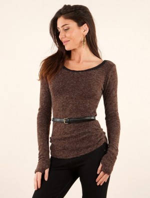 Toonzshop Aëlys Pullover Pullover Dames Bruin | 109873-DLH
