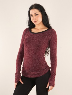 Toonzshop Aëlys Pullover Pullover Dames Wine | 645219-ZST