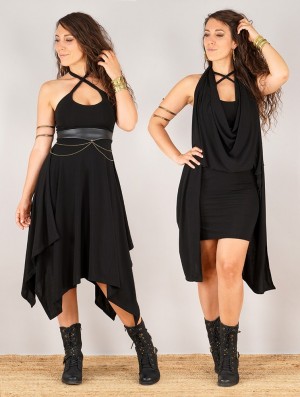 Toonzshop Amethyst Short Dress Jurk Dames Zwart | 384952-CQL