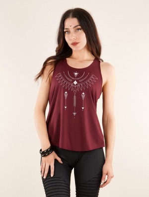 Toonzshop Amonet Printed Tank Top Tanktop Dames Zilver | 193654-BNI