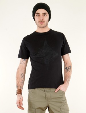 Toonzshop Amun Circuit Short Sleeves T-shirt T-Shirt Heren Zwart | 857206-JMI