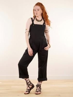 Toonzshop Anardil Strappy Bar Back Jumpsuit With Crochet Jumpsuit Dames Zwart | 218973-WNF