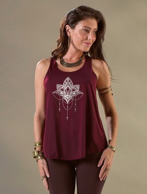 Toonzshop Anitaya Printed Tank Top Tanktop Dames Zilver | 018497-KLX