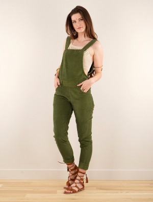 Toonzshop Arawat Corduroy Overalls Broek Dames Groen | 693240-JMO
