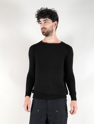 Toonzshop Arga Cotton Sweater Trui Heren Zwart | 780621-XJO