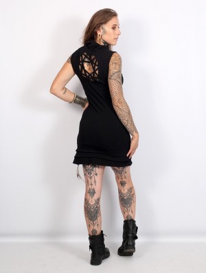 Toonzshop Athena Dress Jurk Dames Zwart | 235806-YVJ