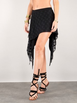 Toonzshop Ayame Short Lace Skirt Rok Dames Zwart | 792360-RIZ