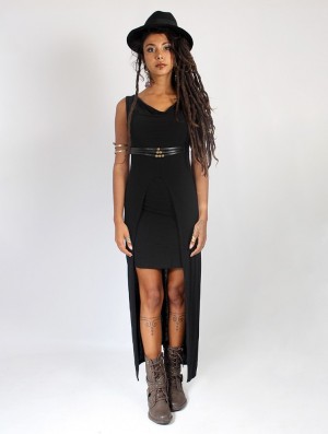 Toonzshop Azeälya Long Dress Jurk Dames Zwart | 680394-BTF