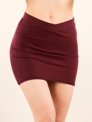 Toonzshop Azzyö Mini Skirt Rok Dames Wine | 263154-FWM