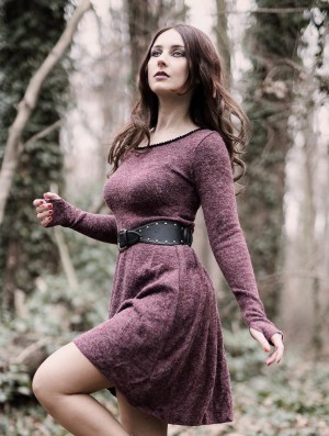 Toonzshop Bohemian Sweater Dress Jurk Dames Wine | 924365-VHY
