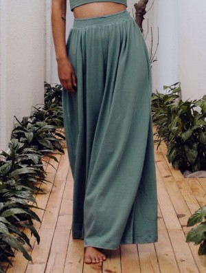 Toonzshop Booh Flared Loose Pants Broek Dames Groen | 475138-NID