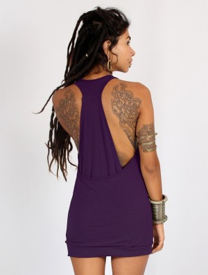 Toonzshop Bröna Tank Top Tanktop Dames Donkerpaars | 591064-BDA