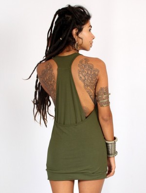 Toonzshop Bröna Tank Top Tanktop Dames Groen | 731548-QBU