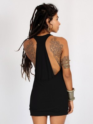 Toonzshop Bröna Tank Top Tanktop Dames Zwart | 352106-YUH