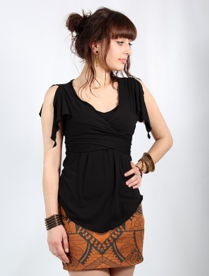 Toonzshop Chainat Tunic Top Topjes Dames Zwart | 702685-YTL