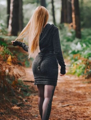 Toonzshop Chryzalide Sweater Dress Jurk Dames Grijs | 851437-YUF
