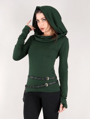 Toonzshop Chryzz Long Sleeve Top Topjes Dames Groen | 745186-HTN