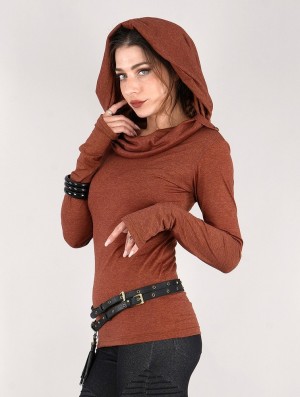 Toonzshop Chryzz Long Sleeve Top Topjes Dames Sienna | 968574-DGV