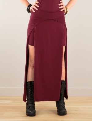 Toonzshop Creature Split Long Skirt Rok Dames Wine | 438596-ULO