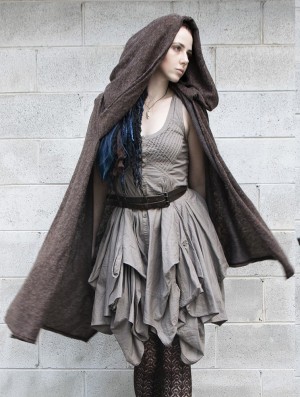 Toonzshop Danae Hooded Cape Poncho's Dames Bruin | 270158-ZFW