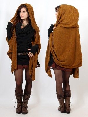 Toonzshop Danae Hooded Cape Poncho's Dames Rusty | 327490-WUP