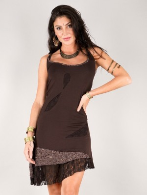 Toonzshop Dress "Tarmy" Jurk Dames Bruin | 159230-EFW