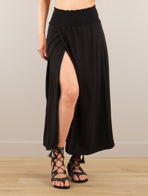 Toonzshop Dune Wrap Long Skirt Rok Dames Zwart | 496371-HSN