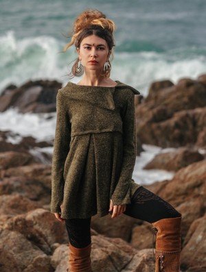 Toonzshop Ekantika Tunic Pullover Pullover Dames Groen | 713805-NGT
