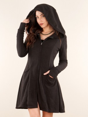 Toonzshop Enchantress Hooded Coat Jassen Dames Zwart | 732084-IEP