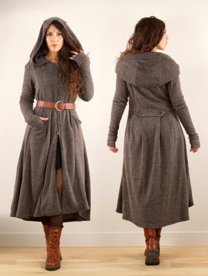 Toonzshop Enchantress Long Hooded Coat Jassen Dames Bruin | 258147-XQY