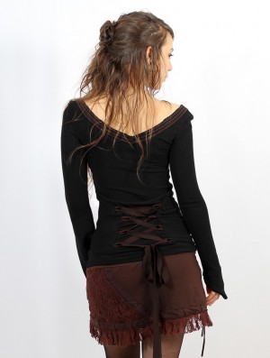 Toonzshop Eo-lüne Pullover Pullover Dames Zwart Bruin | 782461-ZPU