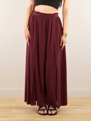 Toonzshop Félise Split Loose Pants Broek Dames Wine | 361495-TQA