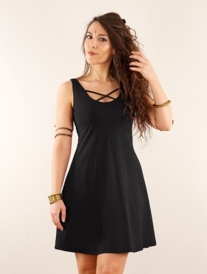 Toonzshop Full Moon Reversible Dress Jurk Dames Zwart | 974023-WHC