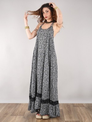Toonzshop Gaia Long Dress Jurk Dames Zwart | 146390-PFU