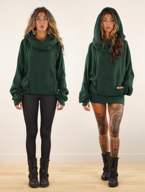 Toonzshop Helixx Retractable Hooded Long Sweater Trui Dames Donker | 528710-KLU