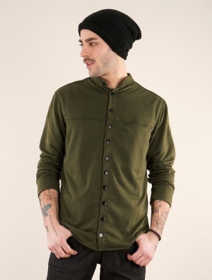 Toonzshop Herendil Long Sleeve Shirt T-Shirt Heren Groen | 150946-ACW