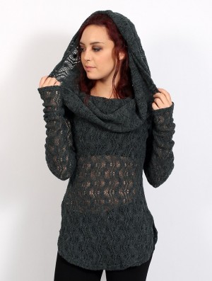 Toonzshop Hookäa Crochet Sweater Trui Dames Grijs | 423915-FSR