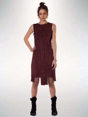 Toonzshop Indira Dress Jurk Dames Wine | 563078-COU