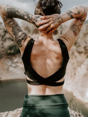 Toonzshop Isaï Crop Top Topjes Dames Zwart | 234576-KXO