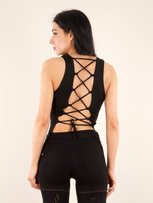 Toonzshop Ithlinne Sleeveless Top Topjes Dames Zwart | 480592-PLU