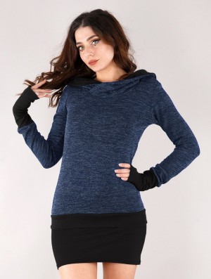 Toonzshop Janjira Pullover Pullover Dames Blauw Zwart | 254378-HQG