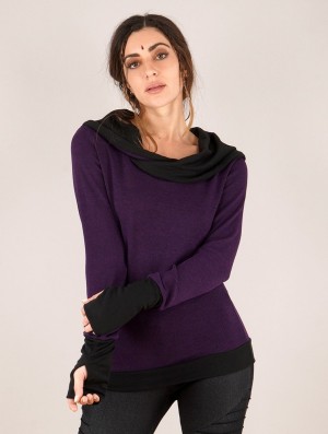 Toonzshop Janjira Pullover Pullover Dames Paars Zwart | 462703-GSP